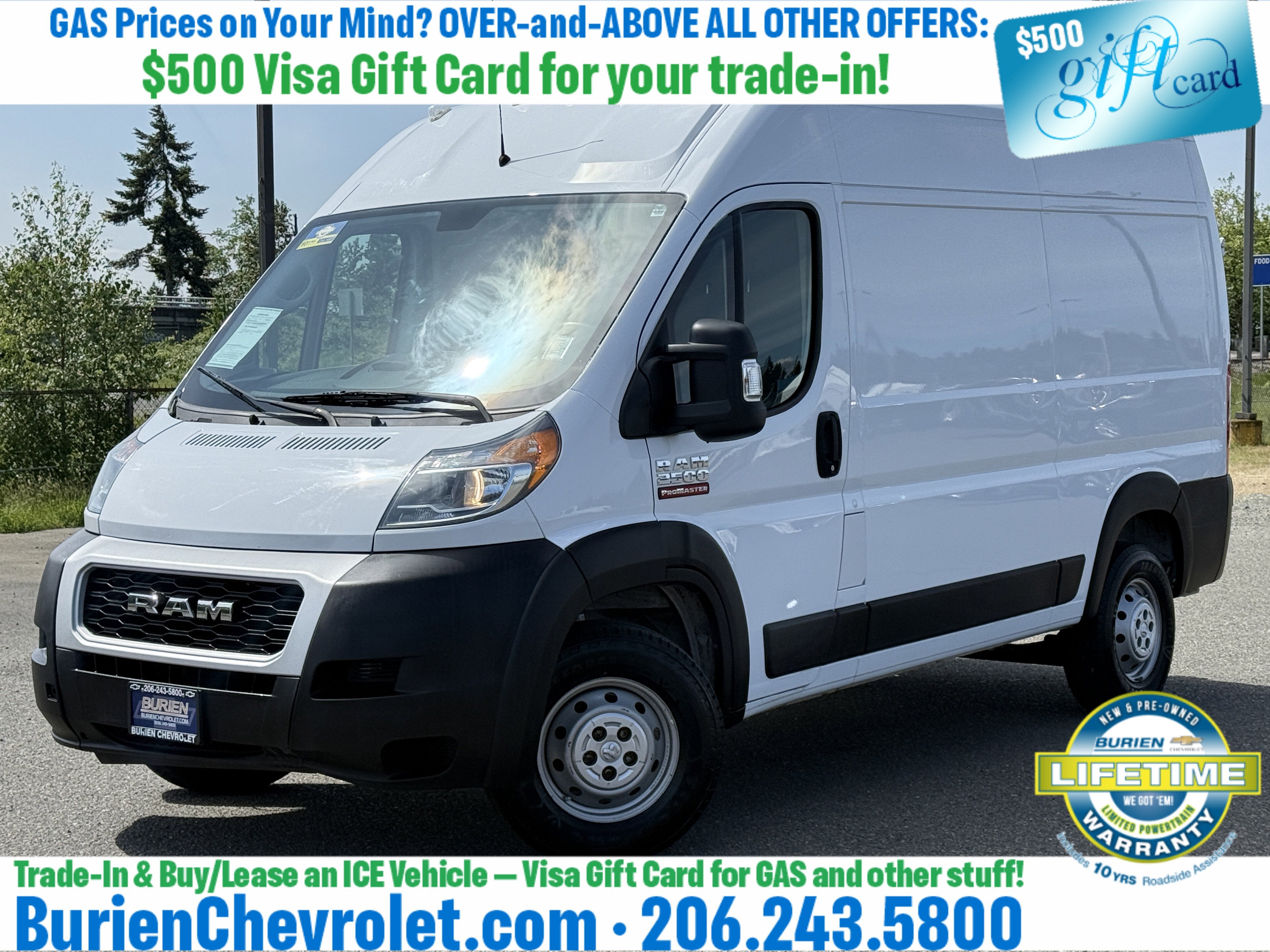 2019 RAM ProMaster 2500 Cargo Van High Roof 136" WB
