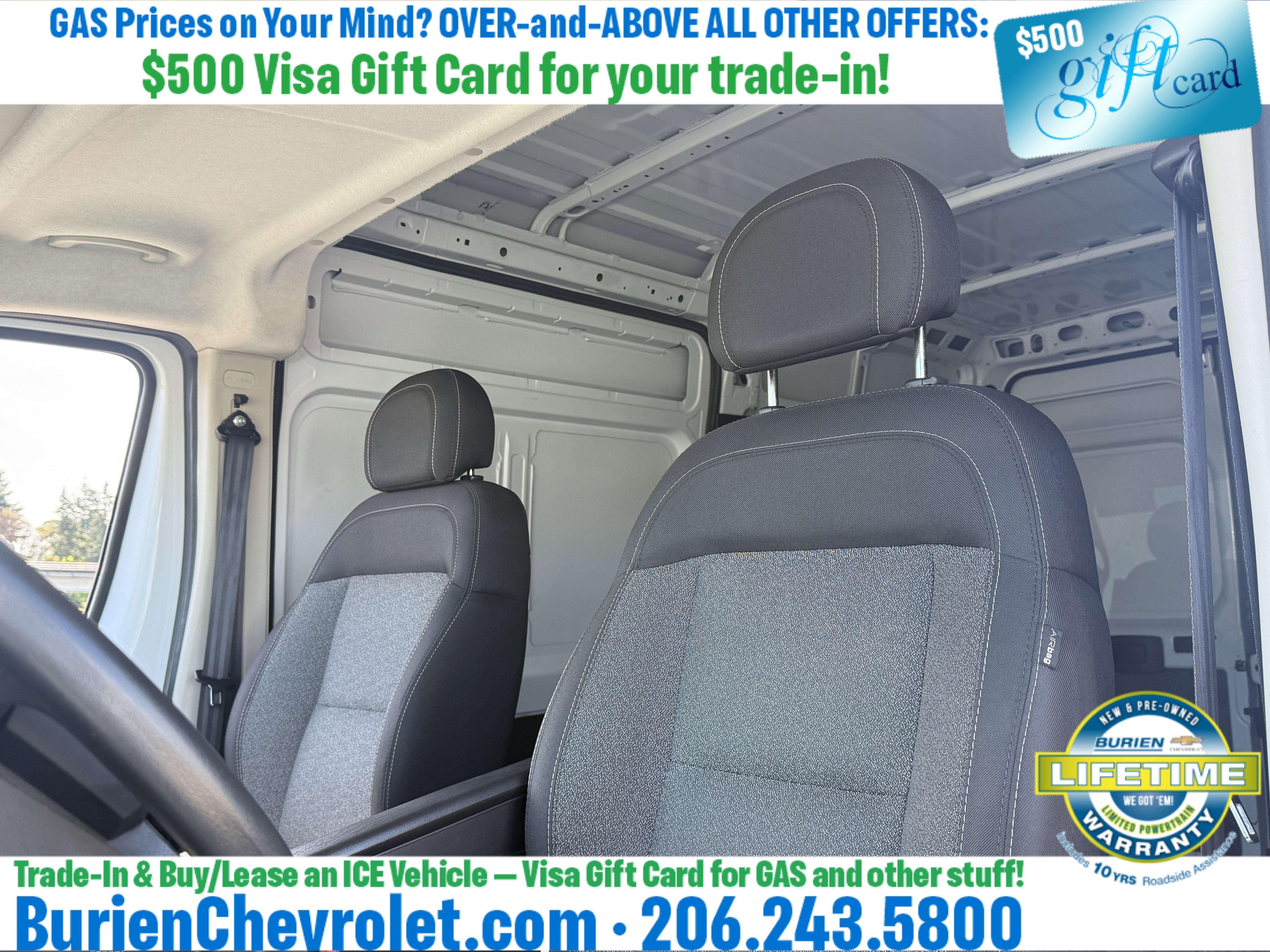 2019 RAM ProMaster 2500 Cargo Van High Roof 136" WB