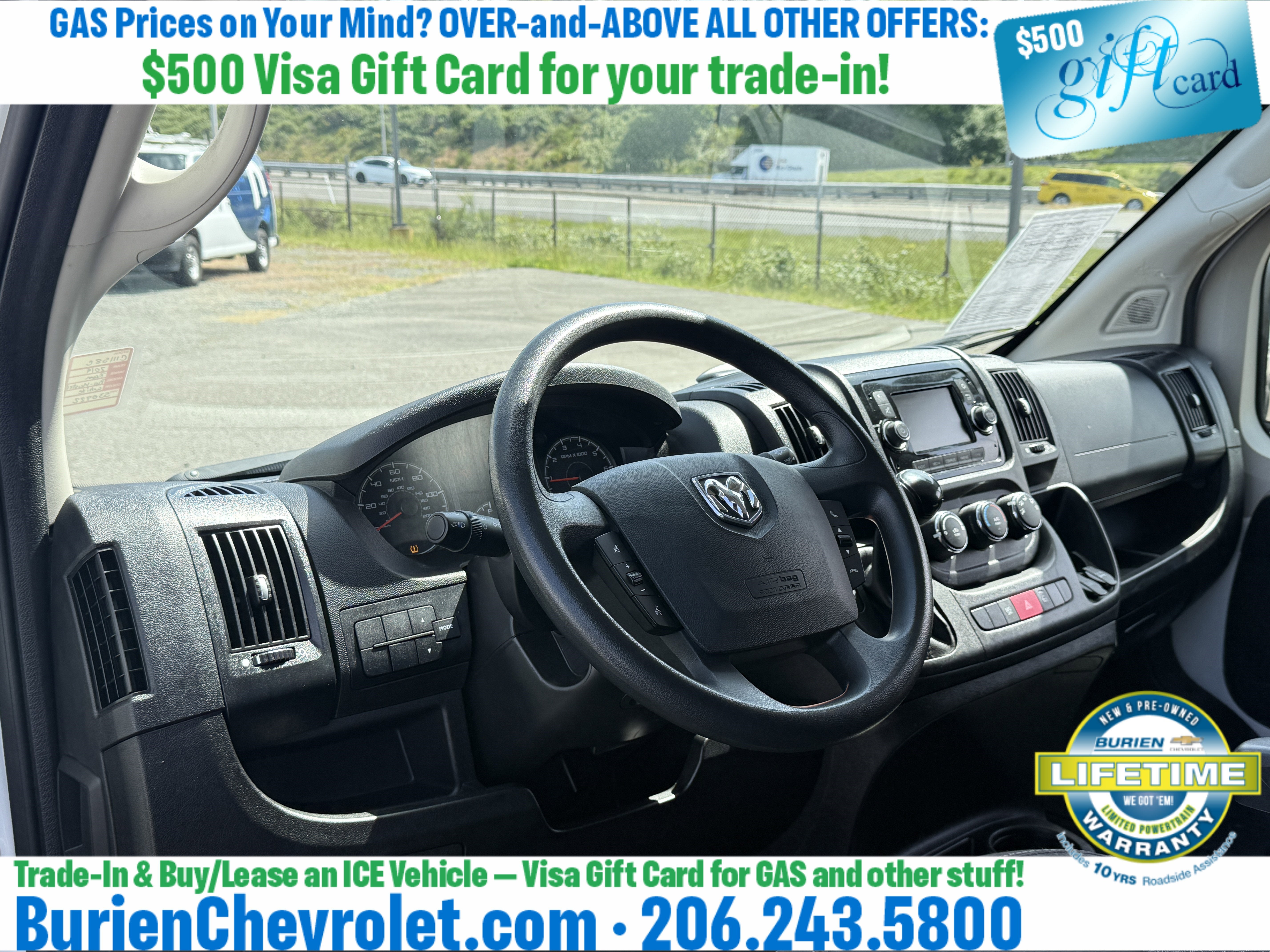 2019 RAM ProMaster 2500 Cargo Van High Roof 136" WB
