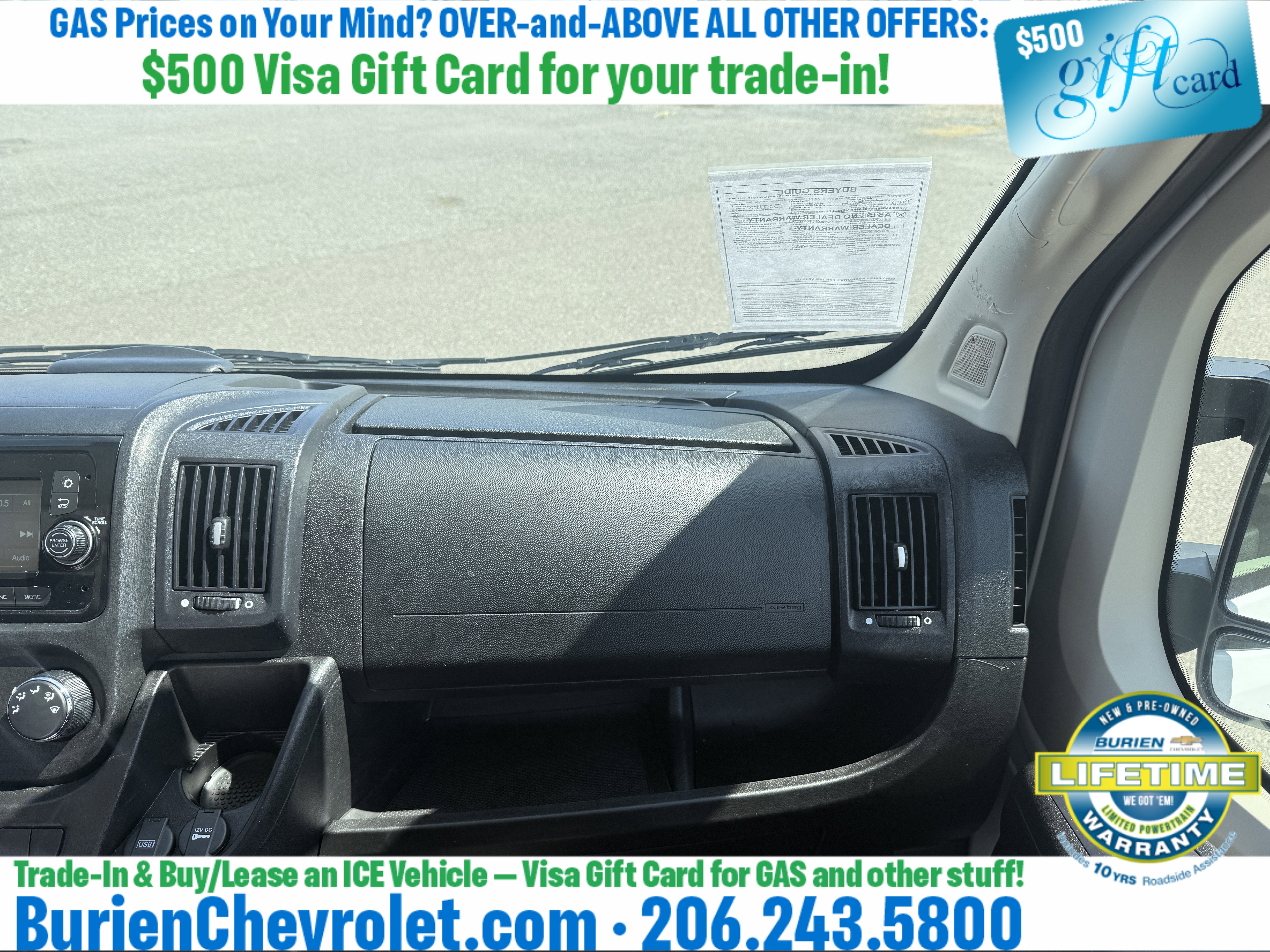 2019 RAM ProMaster 2500 Cargo Van High Roof 136" WB
