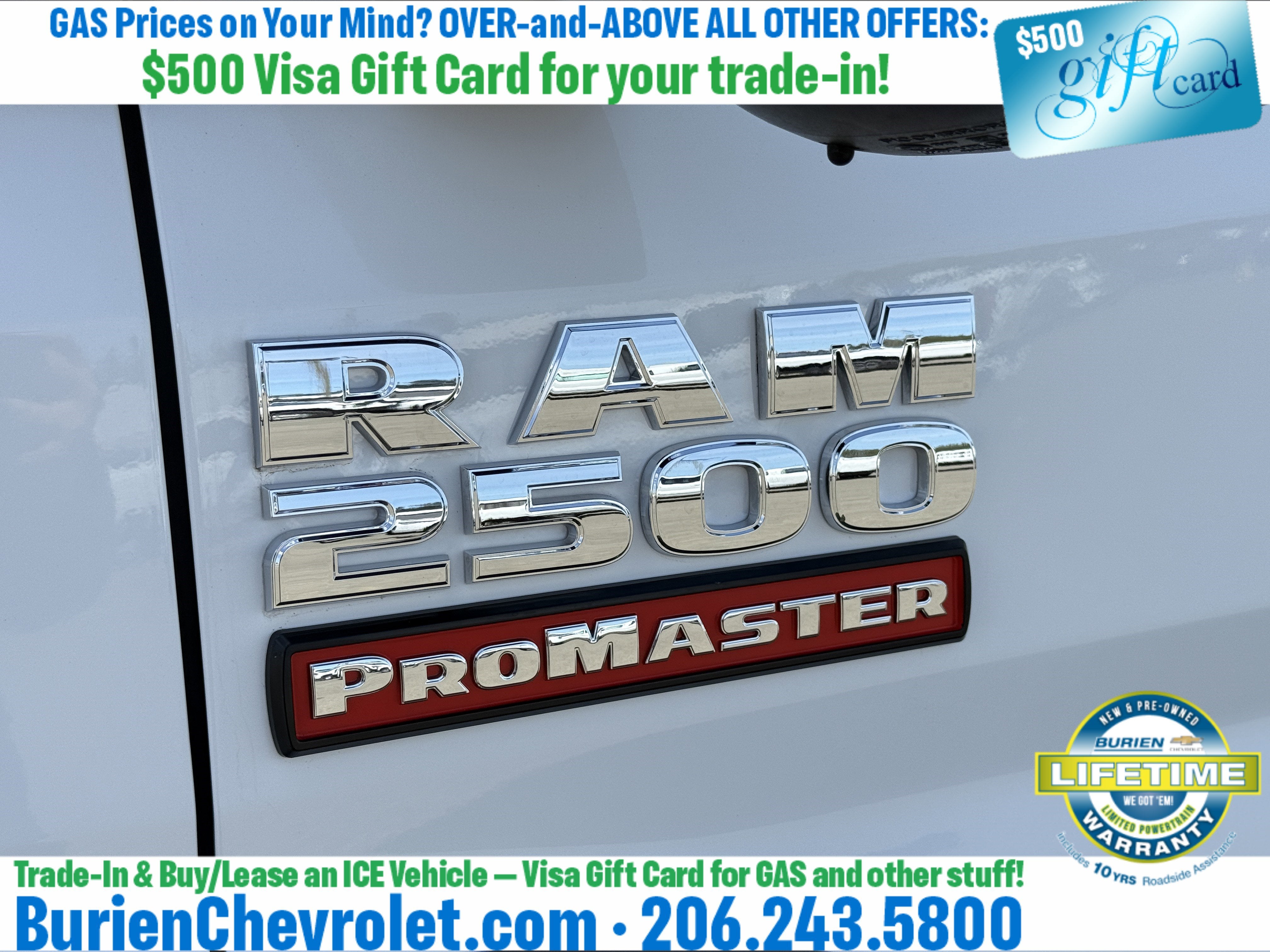 2019 RAM ProMaster 2500 Cargo Van High Roof 136" WB