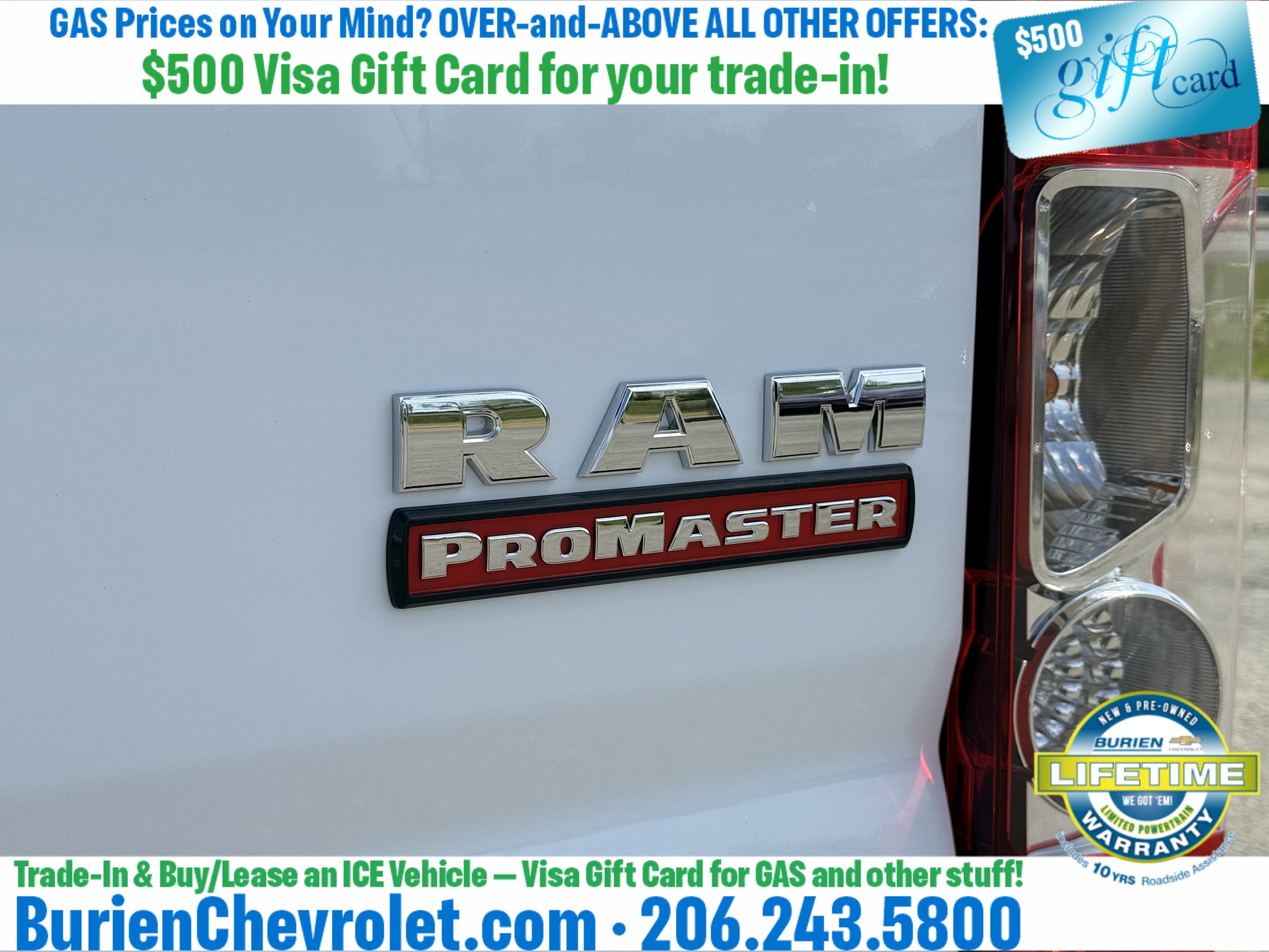2019 RAM ProMaster 2500 Cargo Van High Roof 136" WB