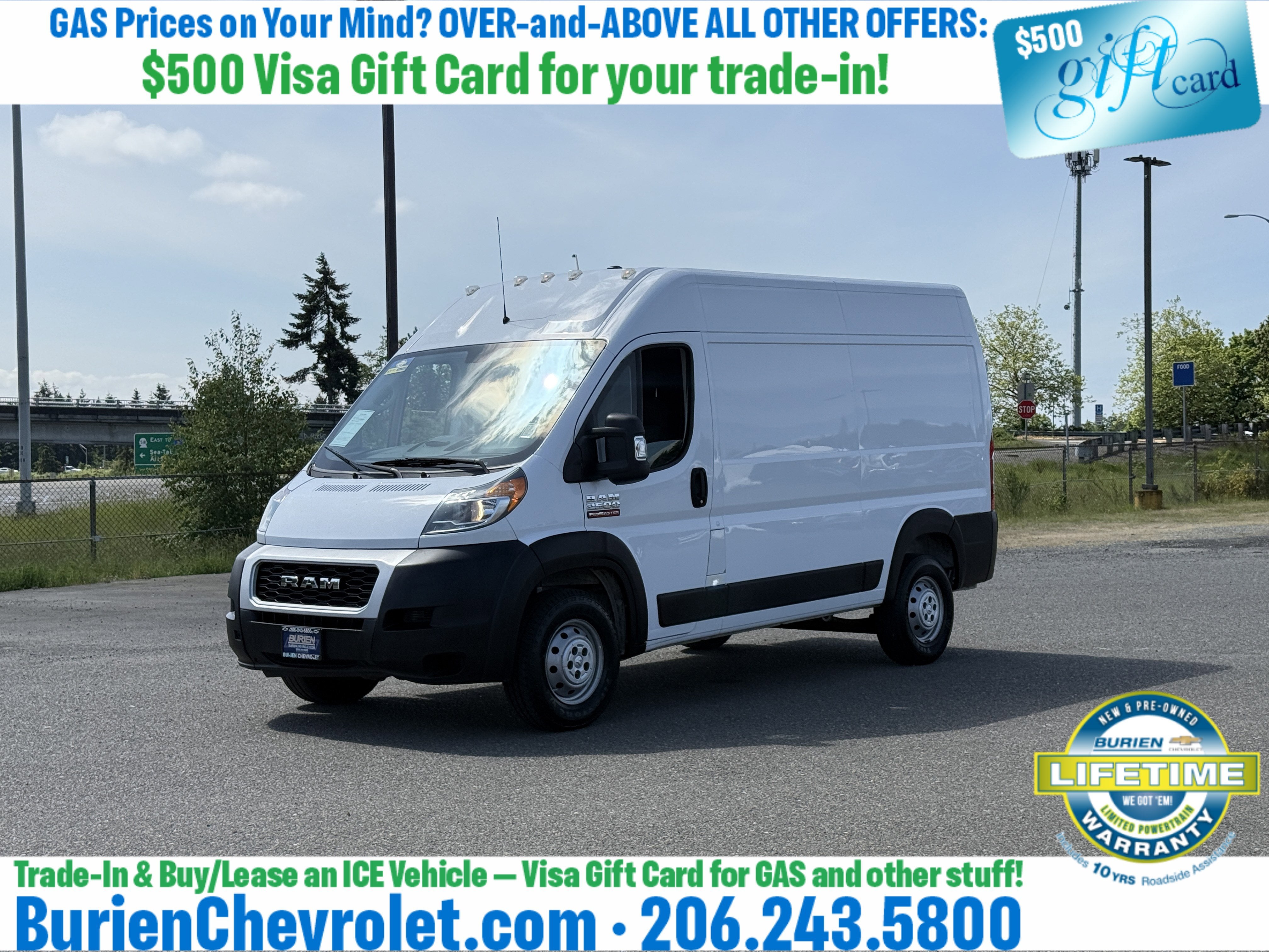 2019 RAM ProMaster 2500 Cargo Van High Roof 136" WB