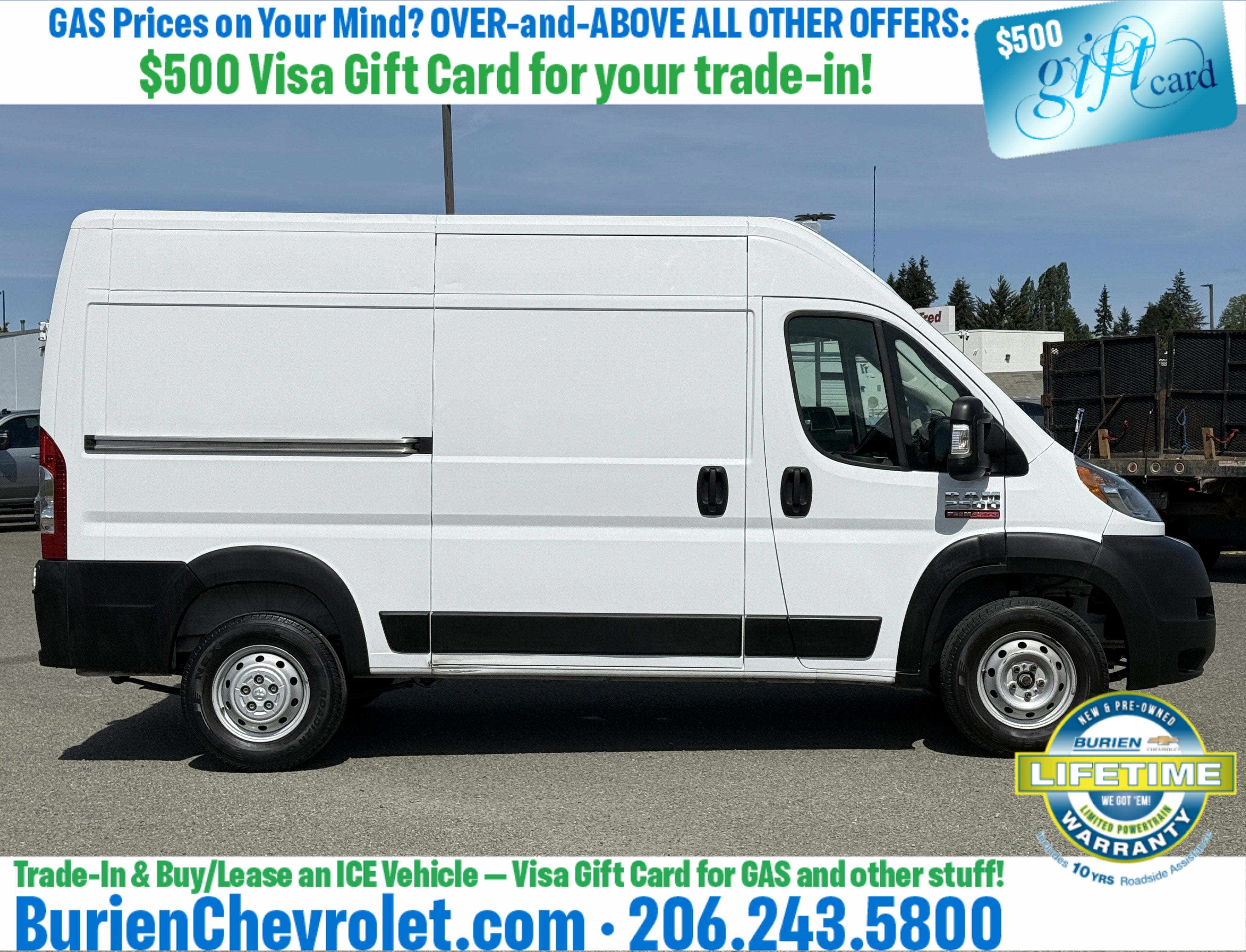 2019 RAM ProMaster 2500 Cargo Van High Roof 136" WB