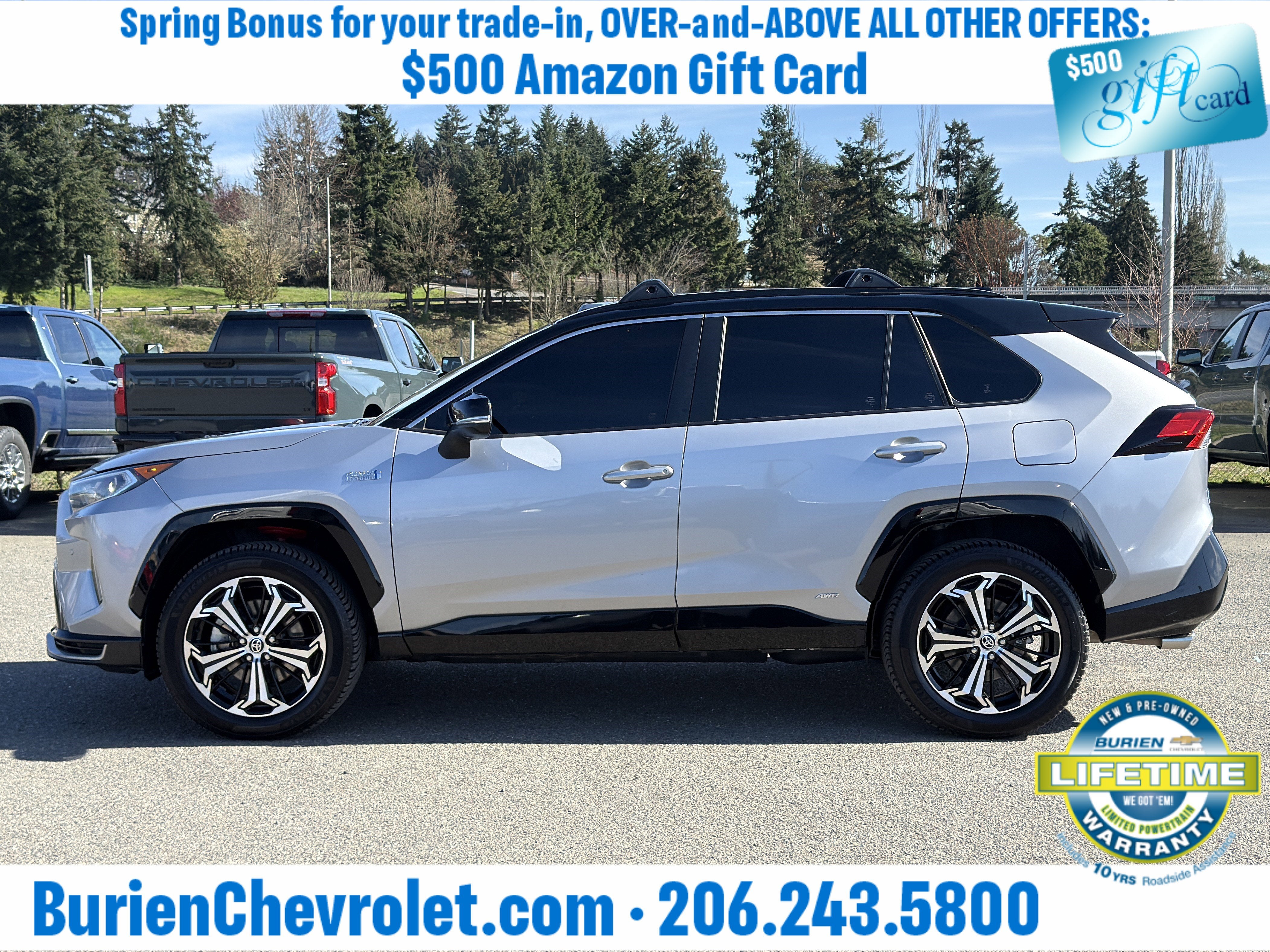 Used 2021 Toyota RAV4 XSE with VIN JTMFB3FV1MD008910 for sale in Burien, WA