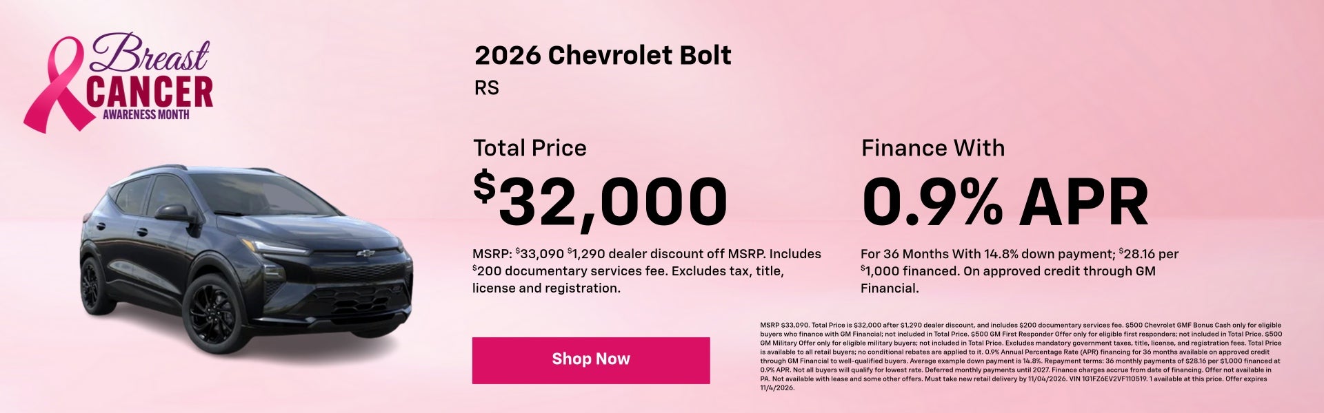2026 Chevrolet Bolt RS