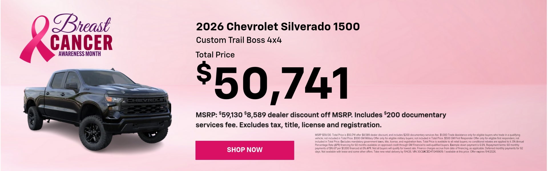 2026 Chevrolet Silverado 1500 Custom Trail Boss 4x4