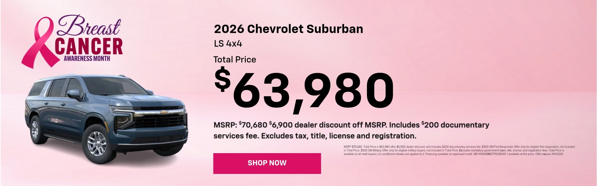 2026 Chevrolet Suburban LS 4x4